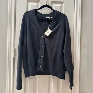 NWT Faherty L Jackson Cardigan, Ash Heather
